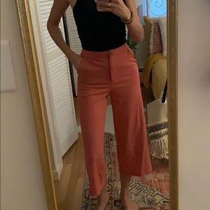 Size XS coral high waisted crops
